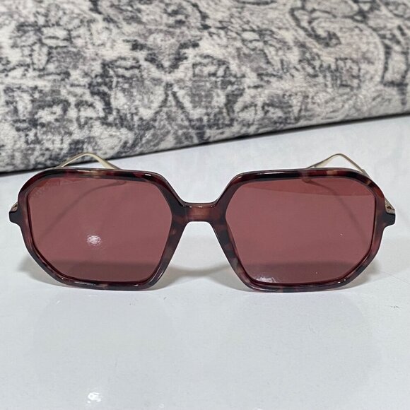 NEW Max & Co Tortoise Square Sunglasses Rose Tint - Picture 1 of 6